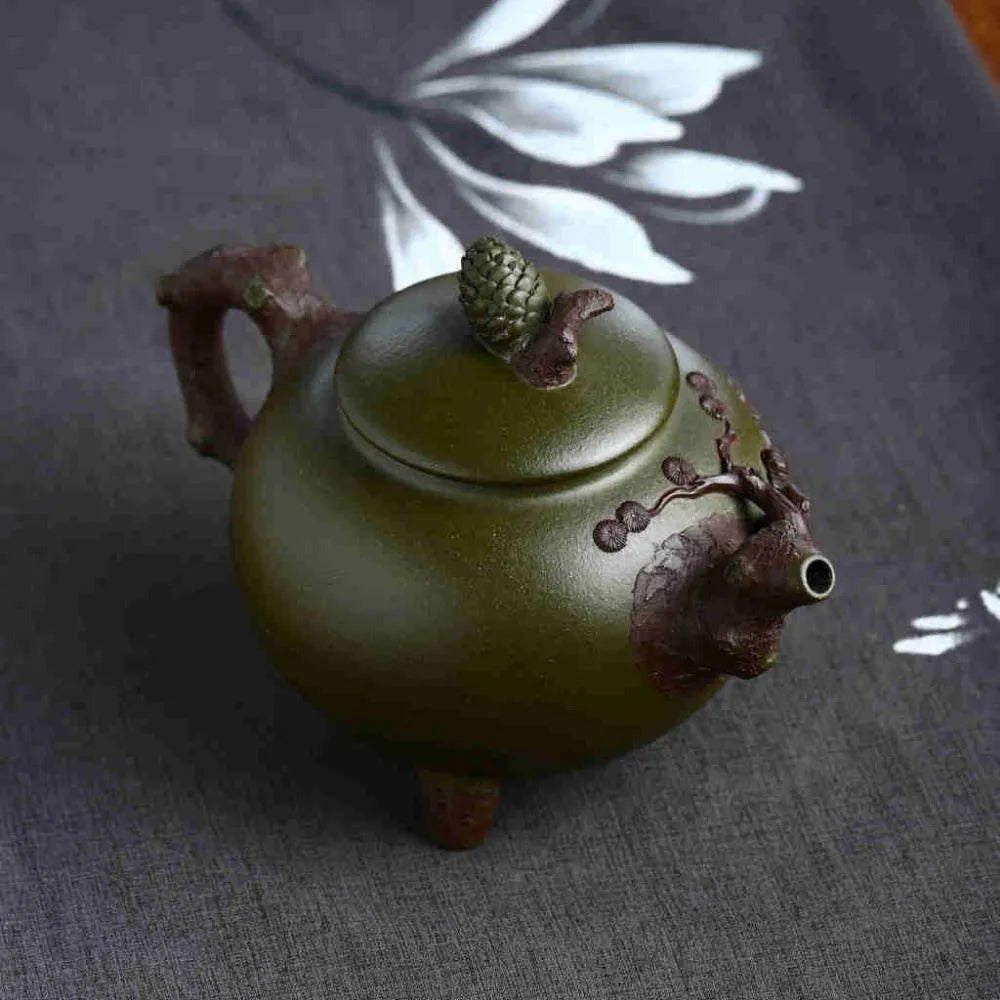 Full Handmade Yixing Zisha Teapot [Pine Cone Pot] (Mo Lu Ni - 380ml) - YIQIN TEA HOUSE | yiqinteahouse.com | >300ml, full handmade zisha teapot, new arrival, plain smooth, teapot, teaware