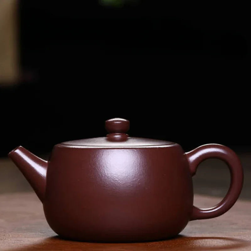 Full Handmade Yixing Zisha Teapot [Ping Gai Zhi Liu Pot] (Lao Zi Ni - 250ml) - YIQIN TEA HOUSE | yiqinteahouse.com | 200-300ml, full handmade zisha teapot, plain smooth, teapot, teaware