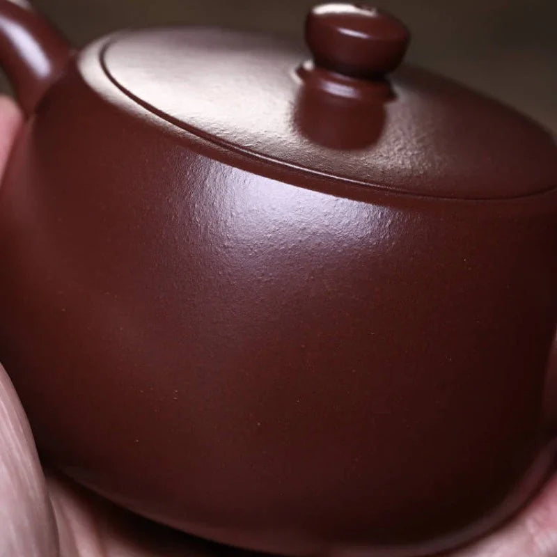 Full Handmade Yixing Zisha Teapot [Ping Gai Zhi Liu Pot] (Lao Zi Ni - 250ml) - YIQIN TEA HOUSE | yiqinteahouse.com | 200-300ml, full handmade zisha teapot, plain smooth, teapot, teaware