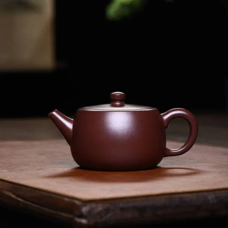 Full Handmade Yixing Zisha Teapot [Ping Gai Zhi Liu Pot] (Lao Zi Ni - 250ml) - YIQIN TEA HOUSE | yiqinteahouse.com | 200-300ml, full handmade zisha teapot, plain smooth, teapot, teaware