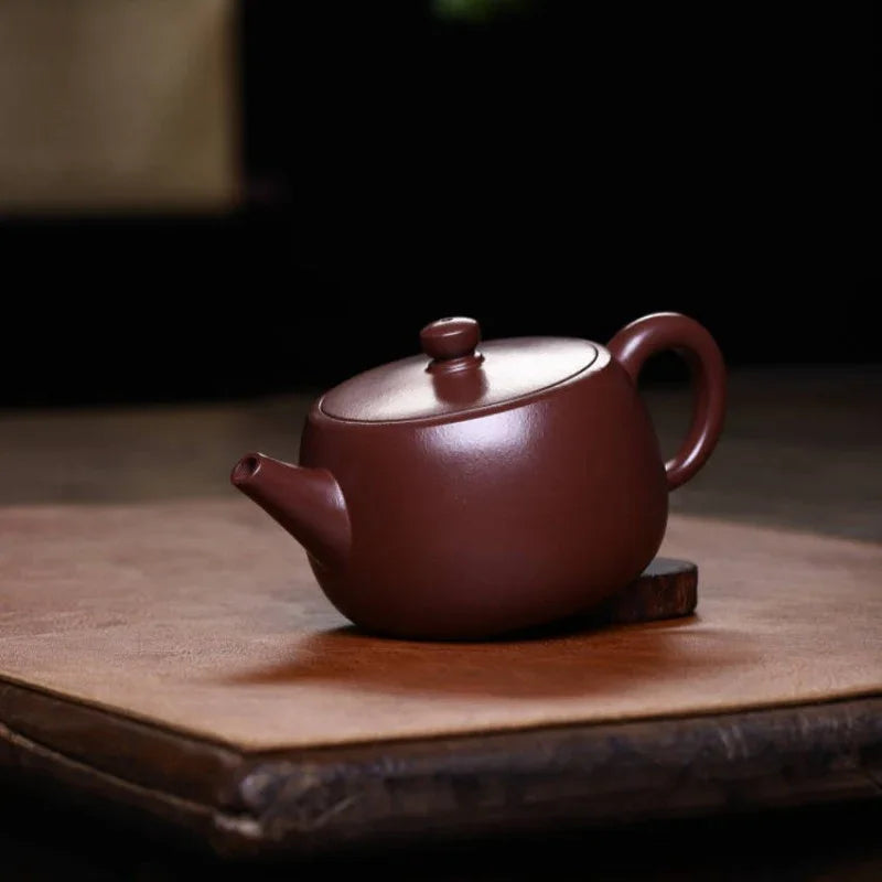 Full Handmade Yixing Zisha Teapot [Ping Gai Zhi Liu Pot] (Lao Zi Ni - 250ml) - YIQIN TEA HOUSE | yiqinteahouse.com | 200-300ml, full handmade zisha teapot, plain smooth, teapot, teaware