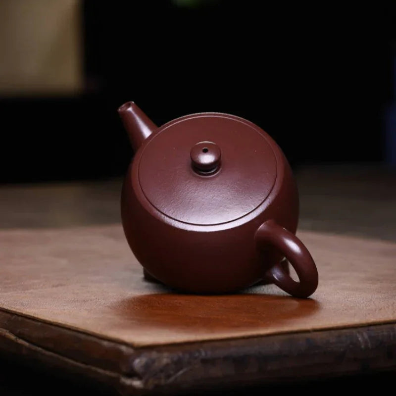 Full Handmade Yixing Zisha Teapot [Ping Gai Zhi Liu Pot] (Lao Zi Ni - 250ml) - YIQIN TEA HOUSE | yiqinteahouse.com | 200-300ml, full handmade zisha teapot, plain smooth, teapot, teaware