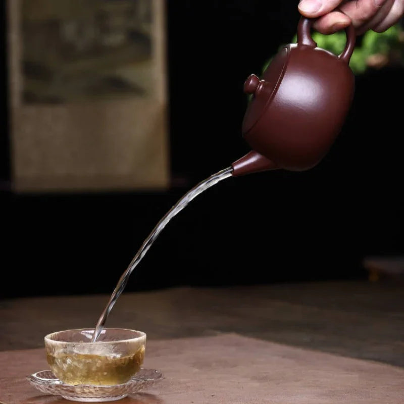 Full Handmade Yixing Zisha Teapot [Ping Gai Zhi Liu Pot] (Lao Zi Ni - 250ml) - YIQIN TEA HOUSE | yiqinteahouse.com | 200-300ml, full handmade zisha teapot, plain smooth, teapot, teaware