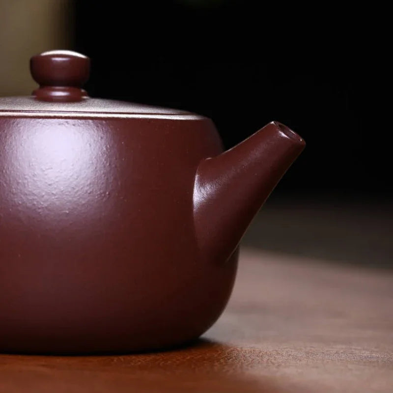 Full Handmade Yixing Zisha Teapot [Ping Gai Zhi Liu Pot] (Lao Zi Ni - 250ml) - YIQIN TEA HOUSE | yiqinteahouse.com | 200-300ml, full handmade zisha teapot, plain smooth, teapot, teaware