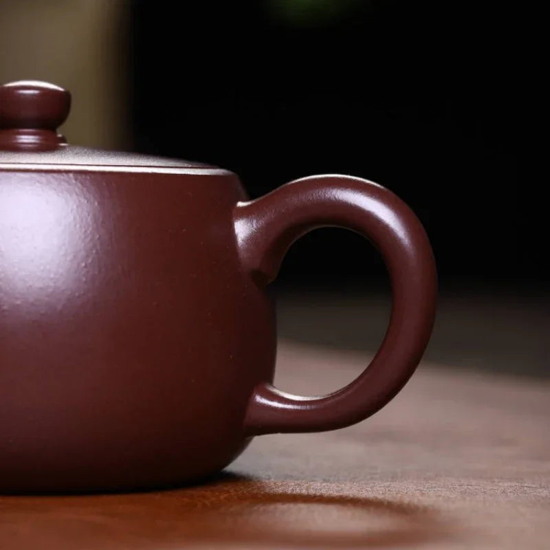 Full Handmade Yixing Zisha Teapot [Ping Gai Zhi Liu Pot] (Lao Zi Ni - 250ml) - YIQIN TEA HOUSE | yiqinteahouse.com | 200-300ml, full handmade zisha teapot, plain smooth, teapot, teaware