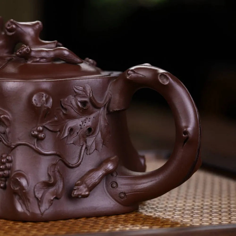 Full Handmade Yixing Zisha Teapot [Plum Tree Trunk Pot] (Lao Zi Ni - 350ml) - YIQIN TEA HOUSE | yiqinteahouse.com | >300ml, full handmade zisha teapot, new arrival, teapot, teaware