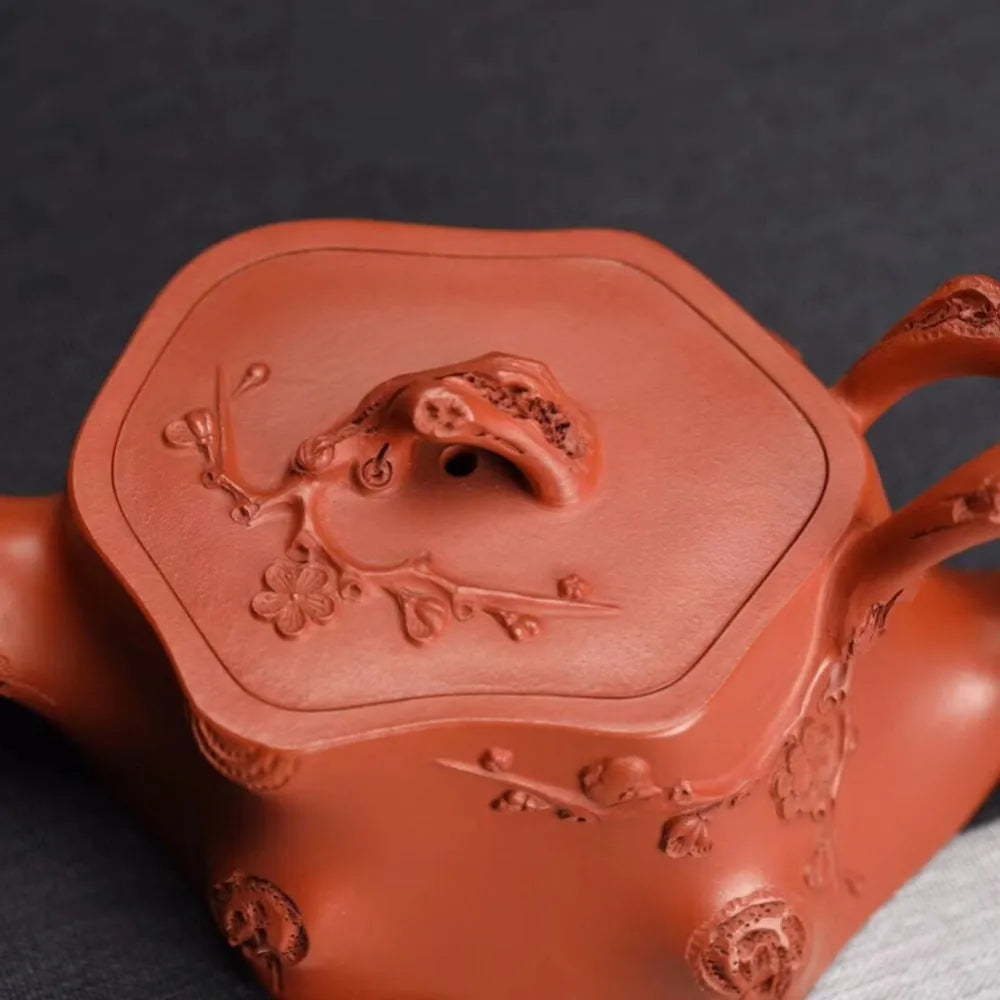 Full Handmade Yixing Zisha Teapot [Plum Tree Trunk Pot] (Zhu Ni - 250ml) - YIQIN TEA HOUSE | yiqinteahouse.com | 200-300ml, full handmade zisha teapot, new arrival, teapot, teaware