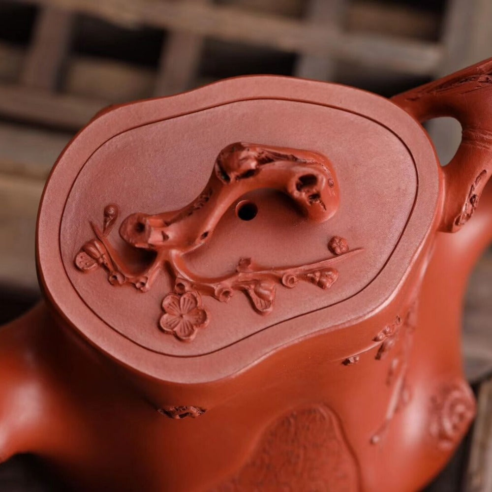 Full Handmade Yixing Zisha Teapot [Plum Tree Trunk Pot] (Zhu Ni - 300ml) - YIQIN TEA HOUSE | yiqinteahouse.com | 200-300ml, full handmade zisha teapot, new arrival, teapot, teaware