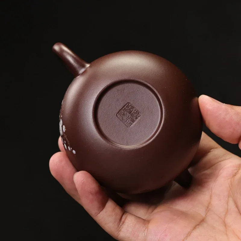 full-handmade-yixing-zisha-teapot-plum-xishi-pot-zi-ni-170ml-yiqin-tea-house-yiqinteahouse-com-10 - YIQIN TEA HOUSE 一沁茶舍 yiqinteahouse.com