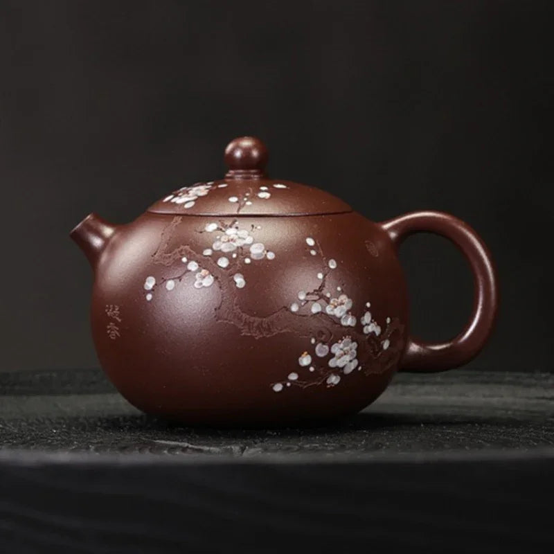 full-handmade-yixing-zisha-teapot-plum-xishi-pot-zi-ni-170ml-yiqin-tea-house-yiqinteahouse-com-3 - YIQIN TEA HOUSE 一沁茶舍 yiqinteahouse.com