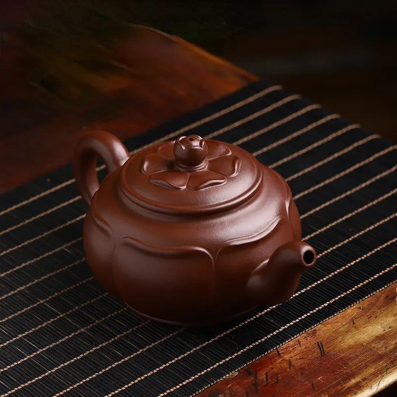 Full Handmade Yixing Zisha Teapot [Prosperous Lotus] (Lao Zi Ni - 320ml) - YIQIN TEA HOUSE | yiqinteahouse.com | >300ml, autopostr_instagram_69921, full handmade zisha teapot, new arrival, plain smooth, teapot, teaware