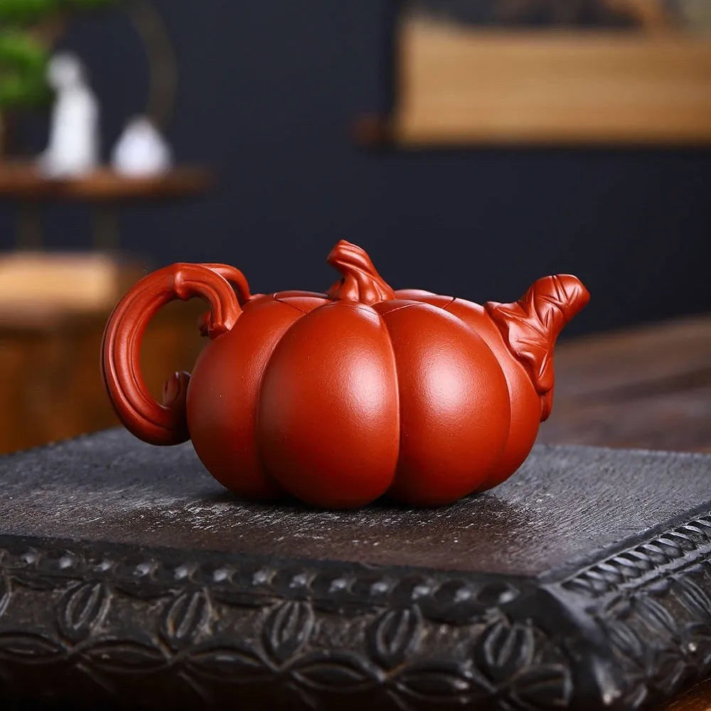 Full Handmade Yixing Zisha Teapot [Pumpkin Pot] (Qing Shui Ni - 280ml) - YIQIN TEA HOUSE | yiqinteahouse.com | 200-300ml, full handmade zisha teapot, new arrival, teapot, teaware