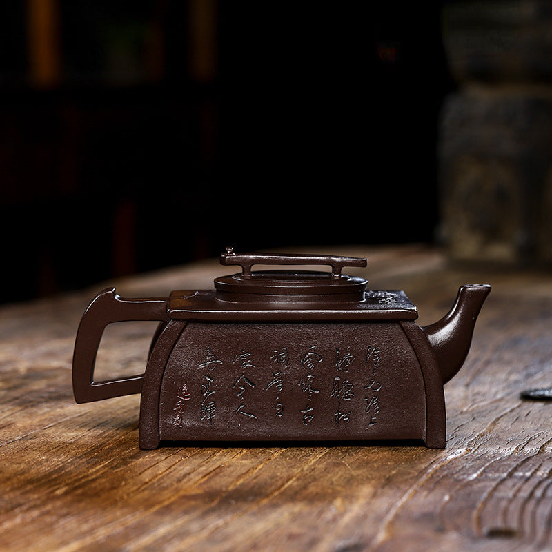 Full Handmade Yixing Zisha Teapot [Qin Zun] (Lao Zi Ni - 450ml) - YIQIN TEA HOUSE | yiqinteahouse.com | >300ml, full handmade zisha teapot, new arrival, teapot, teaware