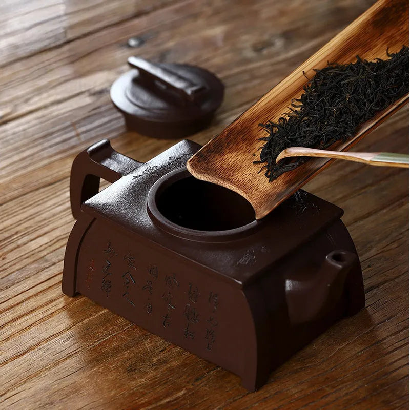 Full Handmade Yixing Zisha Teapot [Qin Zun] (Lao Zi Ni - 450ml) - YIQIN TEA HOUSE | yiqinteahouse.com | >300ml, full handmade zisha teapot, new arrival, teapot, teaware