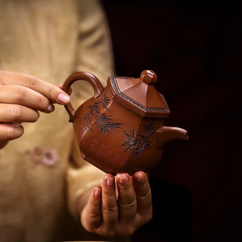 Full Handmade Yixing Zisha Teapot [Qing Feng Xu Lai] (Ge Zi Ni - 300ml) - YIQIN TEA HOUSE | yiqinteahouse.com | 200-300ml, full handmade zisha teapot, teapot, teaware