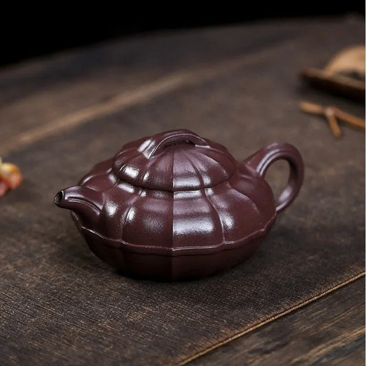 全手工宜兴紫砂茶壶 [清圆] (紫泥 - 200ml)]
