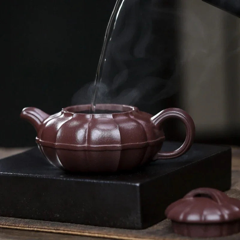 Teko Yixing Zisha Buatan Tangan Sepenuhnya [Qing Yuan] (Zi Ni - 200ml)