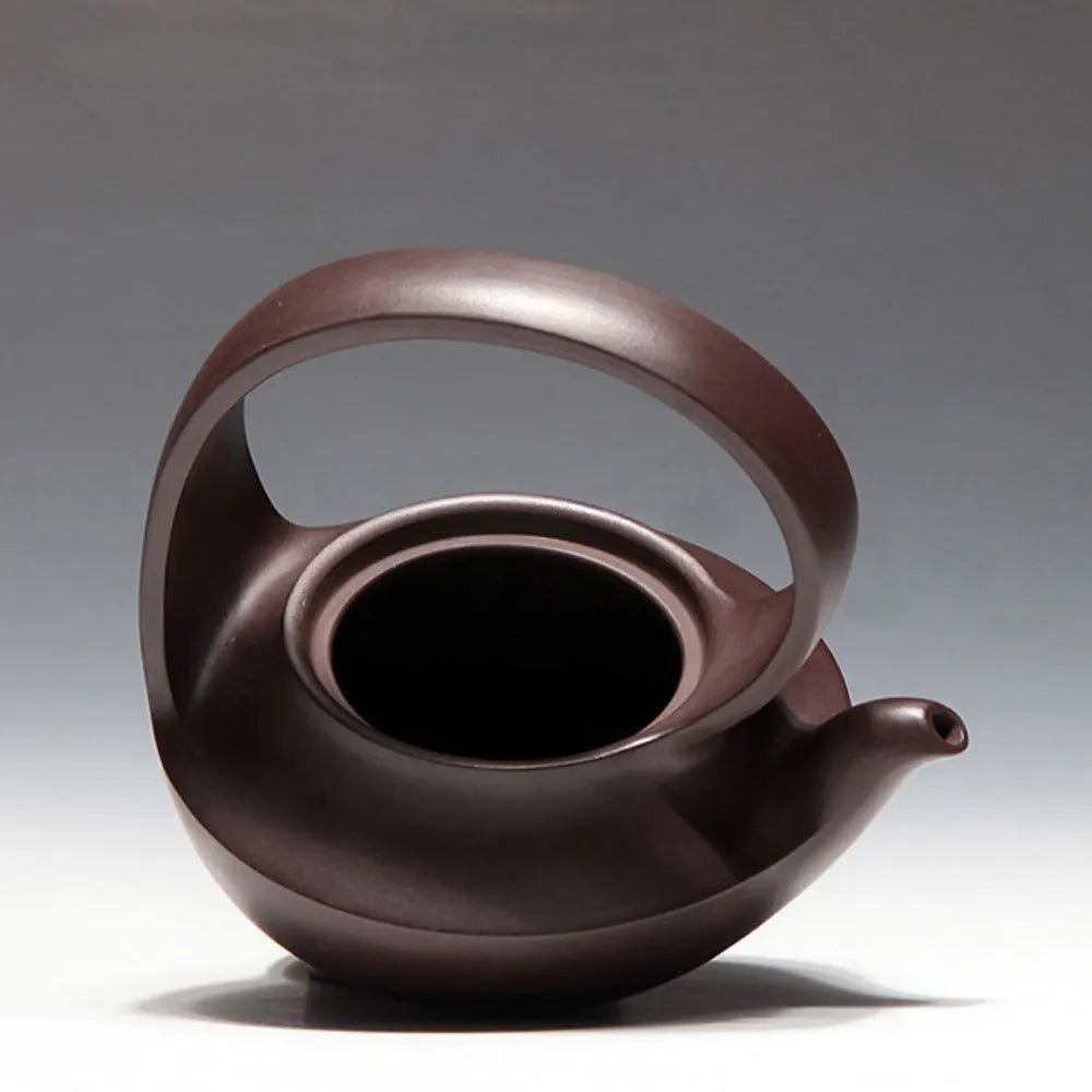 Full Handmade Yixing Zisha Teapot [Qu Hu Tiliang Pot] (Lao Zi Ni - 235/320ml) - YIQIN TEA HOUSE | yiqinteahouse.com | 200-300ml, >300ml, full handmade zisha teapot, new arrival, plain smooth, teapot, teaware