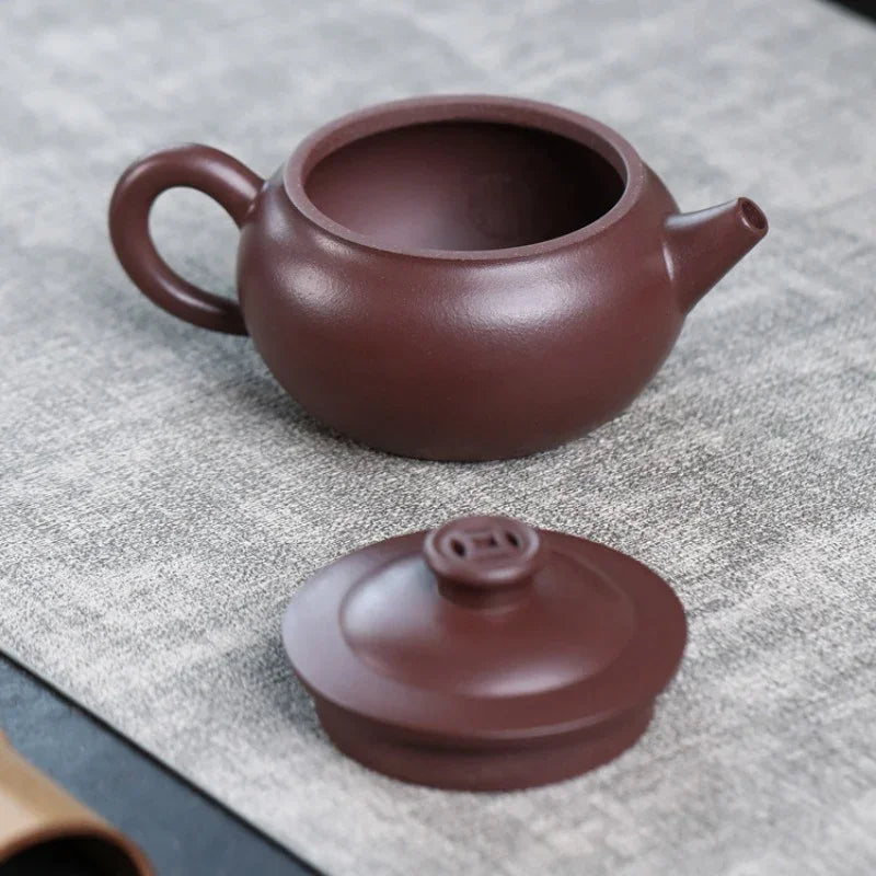 Teko Zisha Yixing Buatan Tangan Sepenuhnya [Periuk Kekayaan & Kemakmuran] (Zi Ni - 180ml)