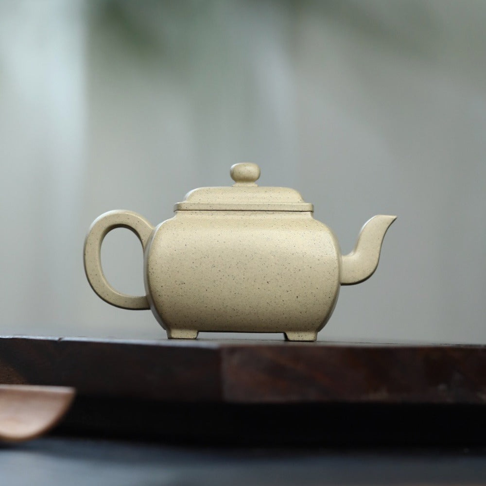 Full Handmade Yixing Zisha Teapot [Rong Fang Pot] (Bensan Lu Ni - 180ml) - YIQIN TEA HOUSE | yiqinteahouse.com | <200ml, full handmade zisha teapot, new arrival, plain smooth, teapot, teaware