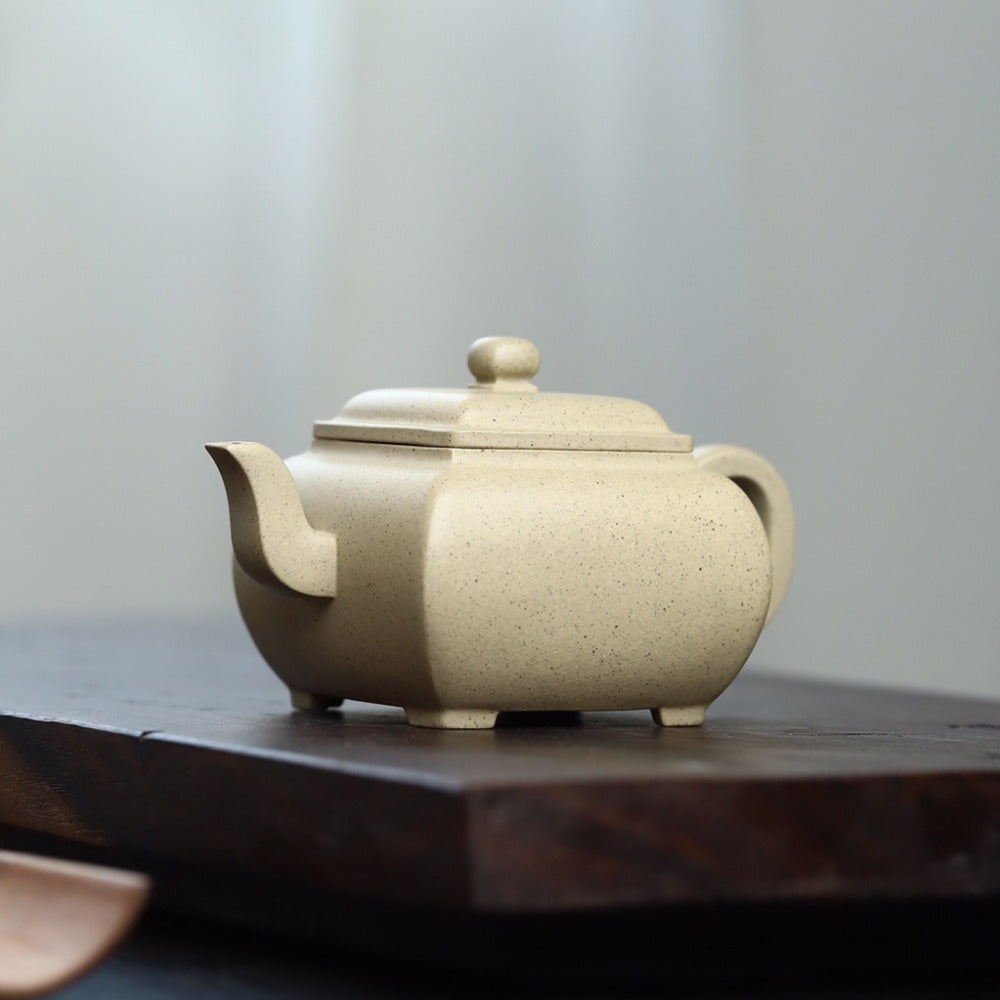 Full Handmade Yixing Zisha Teapot [Rong Fang Pot] (Bensan Lu Ni - 180ml) - YIQIN TEA HOUSE | yiqinteahouse.com | <200ml, full handmade zisha teapot, new arrival, plain smooth, teapot, teaware