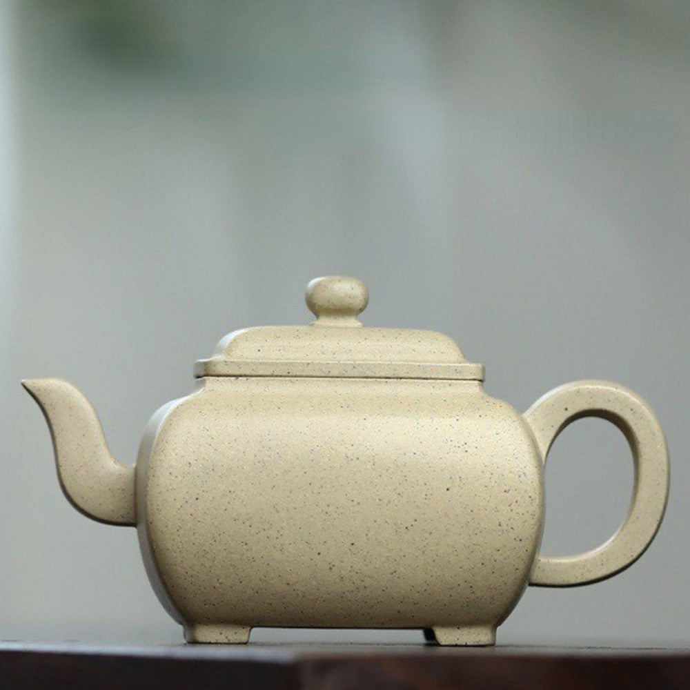 Full Handmade Yixing Zisha Teapot [Rong Fang Pot] (Bensan Lu Ni - 180ml) - YIQIN TEA HOUSE | yiqinteahouse.com | <200ml, full handmade zisha teapot, new arrival, plain smooth, teapot, teaware