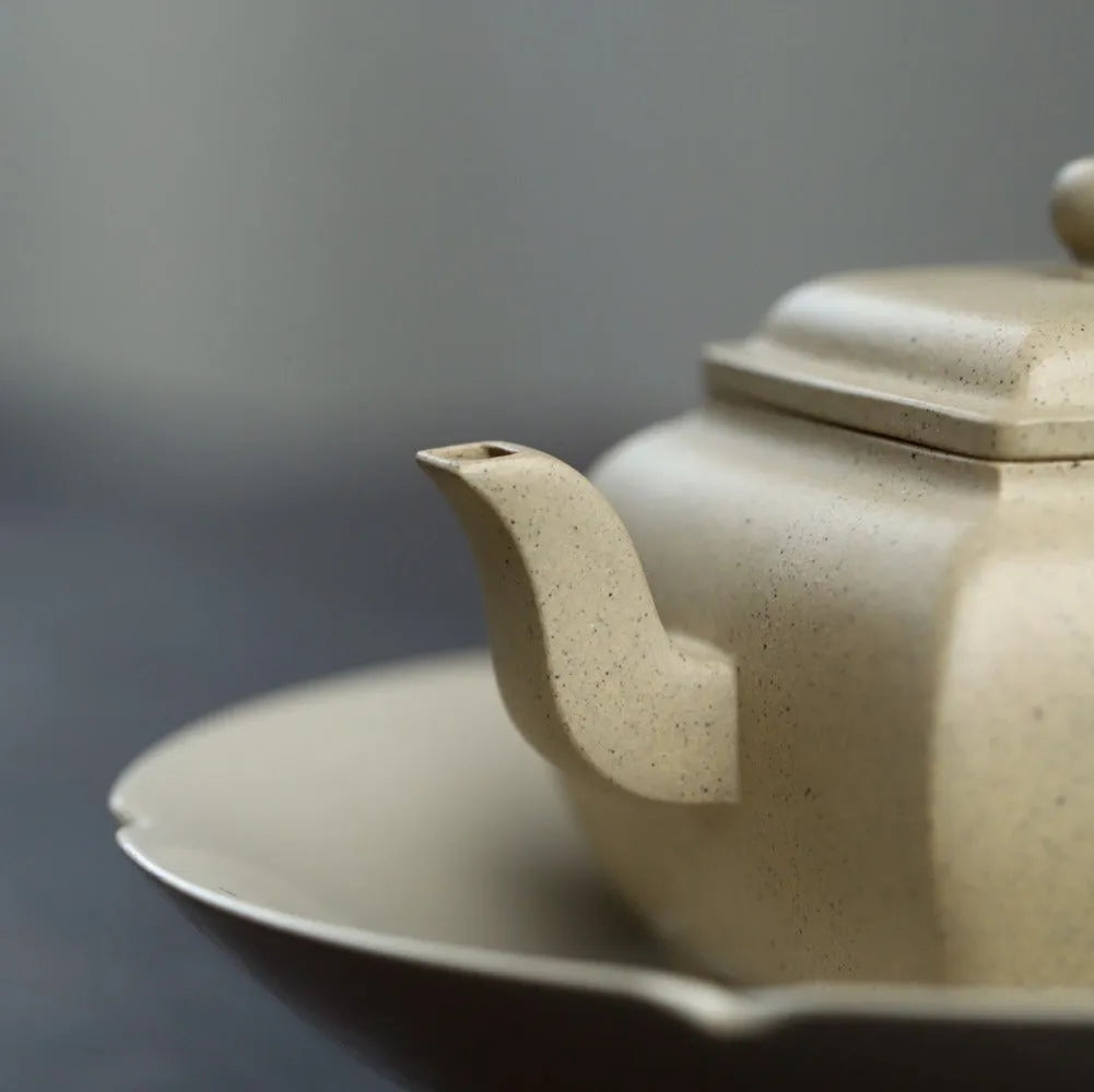 Full Handmade Yixing Zisha Teapot [Rong Fang Pot] (Bensan Lu Ni - 180ml) - YIQIN TEA HOUSE | yiqinteahouse.com | <200ml, full handmade zisha teapot, new arrival, plain smooth, teapot, teaware