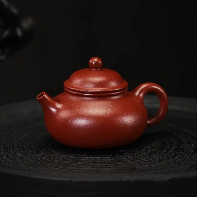 Teko Zisha Yixing Buatan Tangan Sepenuhnya [Rong Tian Pot] (Dahongpao - 130ml)