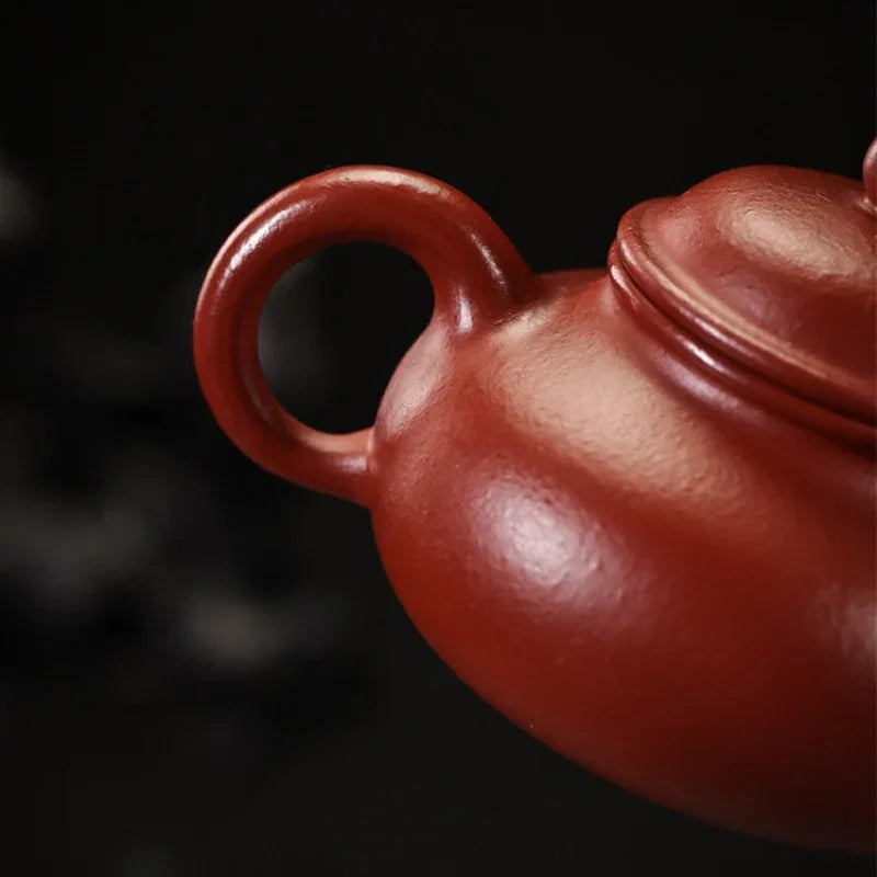 Teko Zisha Yixing Buatan Tangan Sepenuhnya [Rong Tian Pot] (Dahongpao - 130ml)
