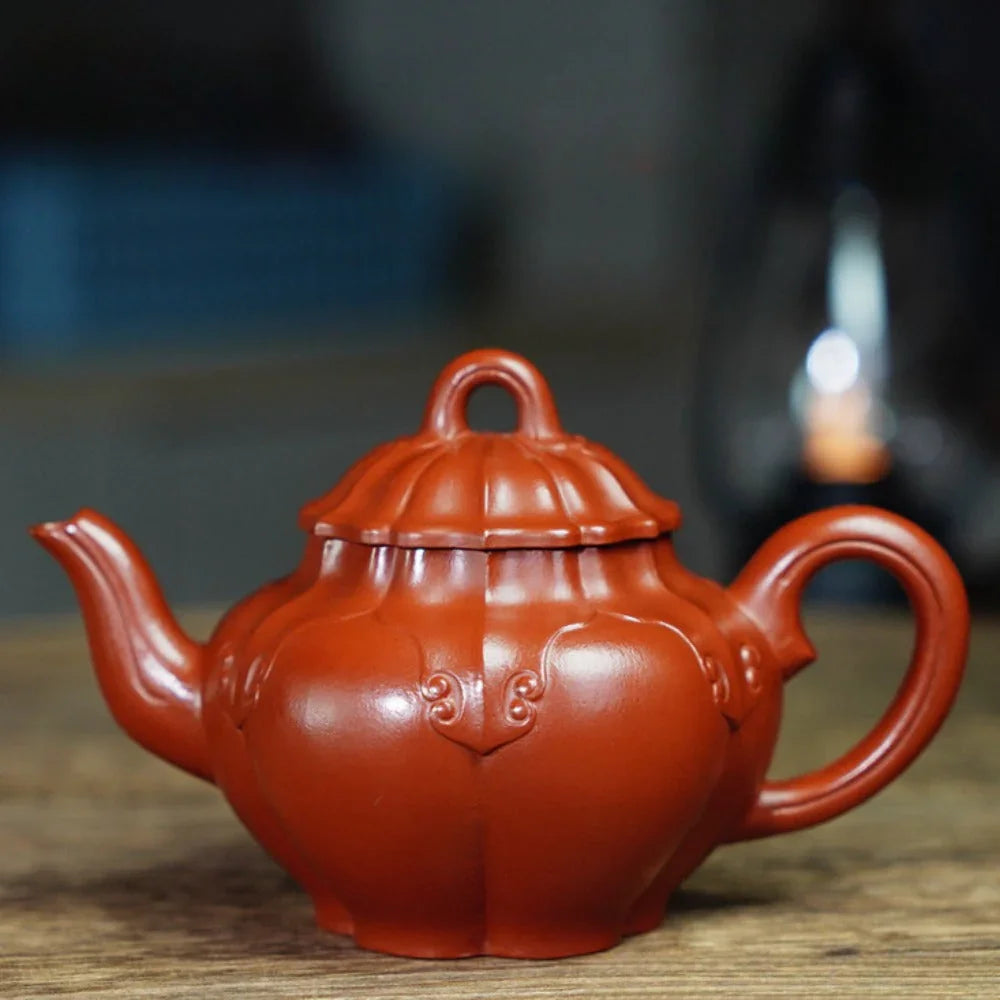 Full Handmade Yixing Zisha Teapot [Ruyi Gong Deng Pot] (Zhu Ni - 170ml) - YIQIN TEA HOUSE | yiqinteahouse.com | <200ml, full handmade zisha teapot, teapot, teaware