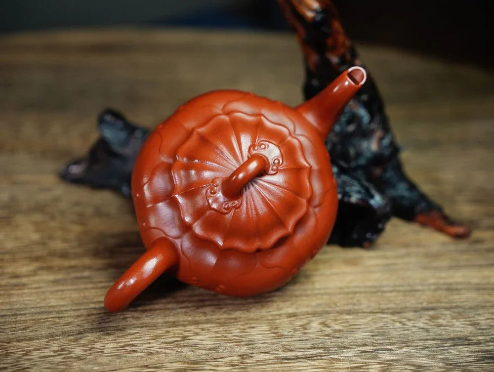 Full Handmade Yixing Zisha Teapot [Ruyi Gong Deng Pot] (Zhu Ni - 170ml) - YIQIN TEA HOUSE | yiqinteahouse.com | <200ml, full handmade zisha teapot, teapot, teaware