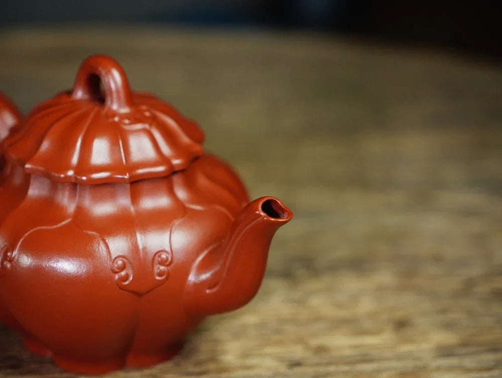 Full Handmade Yixing Zisha Teapot [Ruyi Gong Deng Pot] (Zhu Ni - 170ml) - YIQIN TEA HOUSE | yiqinteahouse.com | <200ml, full handmade zisha teapot, teapot, teaware