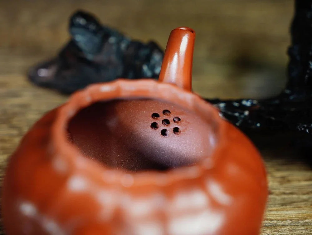 Full Handmade Yixing Zisha Teapot [Ruyi Gong Deng Pot] (Zhu Ni - 170ml) - YIQIN TEA HOUSE | yiqinteahouse.com | <200ml, full handmade zisha teapot, teapot, teaware
