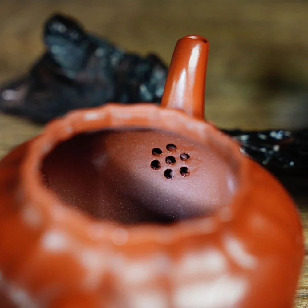 Full Handmade Yixing Zisha Teapot [Ruyi Gong Deng Pot] (Zhu Ni - 170ml) - YIQIN TEA HOUSE | yiqinteahouse.com | <200ml, full handmade zisha teapot, teapot, teaware