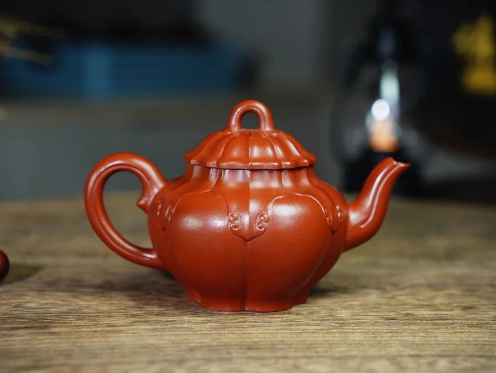 Full Handmade Yixing Zisha Teapot [Ruyi Gong Deng Pot] (Zhu Ni - 170ml) - YIQIN TEA HOUSE | yiqinteahouse.com | <200ml, full handmade zisha teapot, teapot, teaware