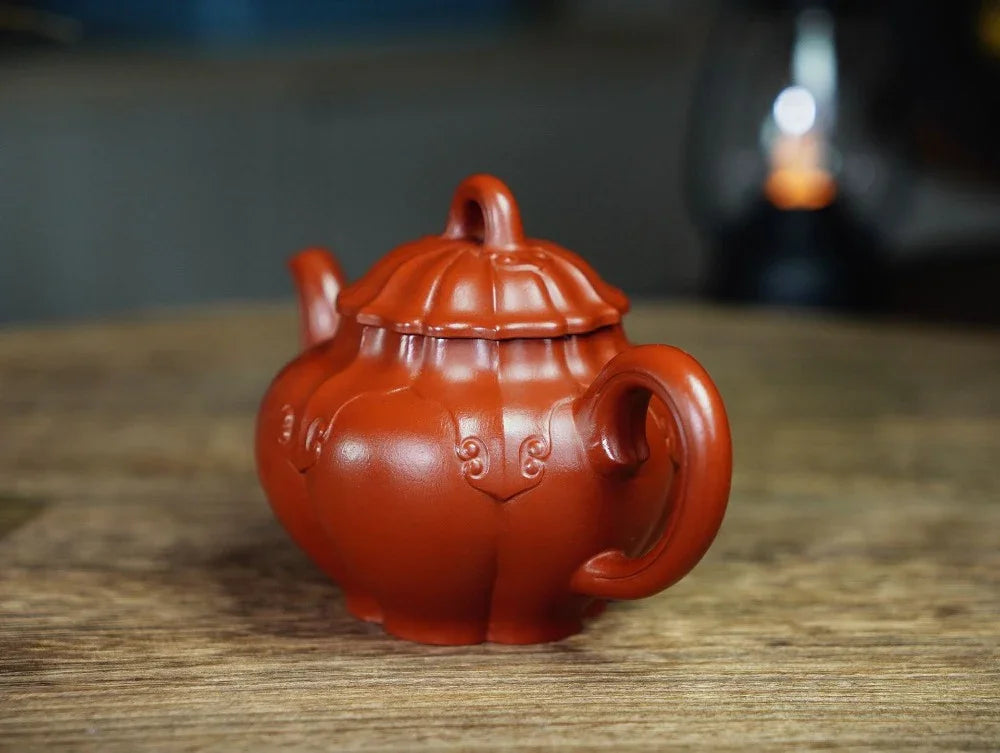 Full Handmade Yixing Zisha Teapot [Ruyi Gong Deng Pot] (Zhu Ni - 170ml) - YIQIN TEA HOUSE | yiqinteahouse.com | <200ml, full handmade zisha teapot, teapot, teaware