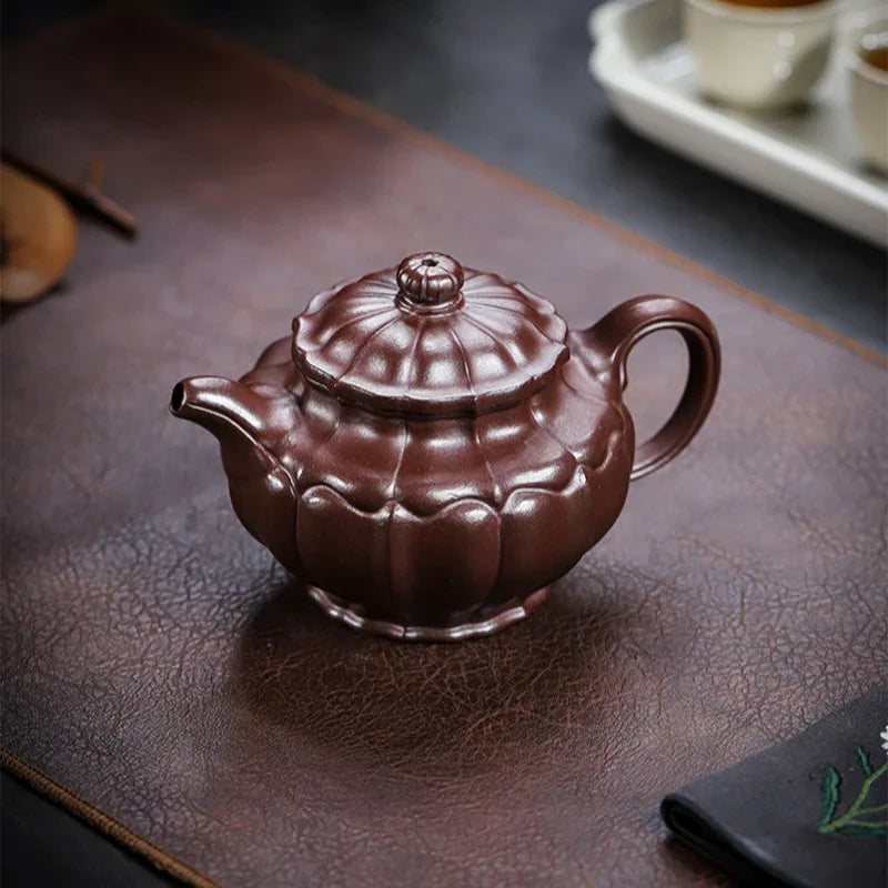 Teko Zisha Yixing Buatan Tangan Sepenuhnya [Ruyi Linghua] (Jin Sha Zi Ni - 300ml)