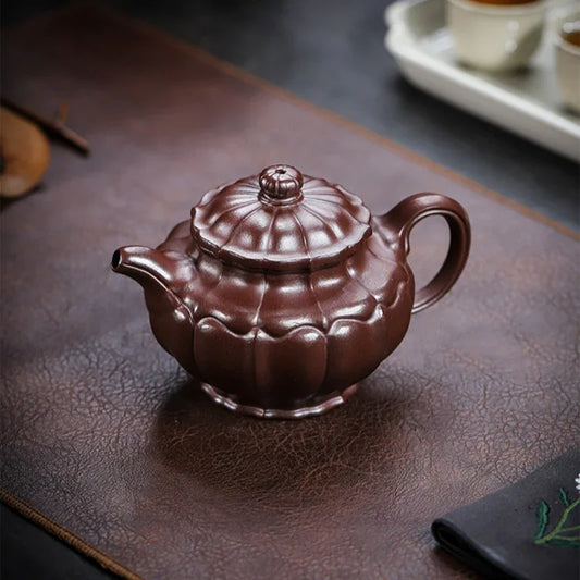 Teko Zisha Yixing Buatan Tangan Sepenuhnya [Ruyi Linghua] (Jin Sha Zi Ni - 300ml)