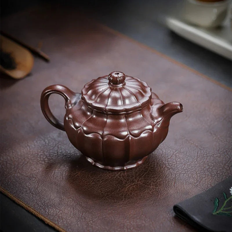 Teko Zisha Yixing Buatan Tangan Sepenuhnya [Ruyi Linghua] (Jin Sha Zi Ni - 300ml)