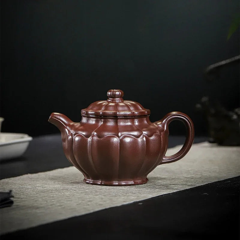 Teko Zisha Yixing Buatan Tangan Sepenuhnya [Ruyi Linghua] (Jin Sha Zi Ni - 300ml)