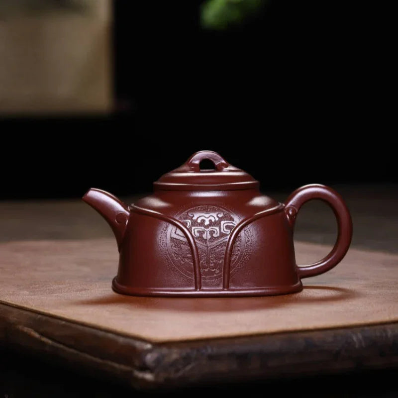 Teko Zisha Yixing Buatan Tangan Sepenuhnya [Ruyi Pot] (Di Cao Qing - 370ml)