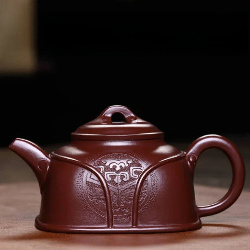 Teko Zisha Yixing Buatan Tangan Sepenuhnya [Ruyi Pot] (Di Cao Qing - 370ml)