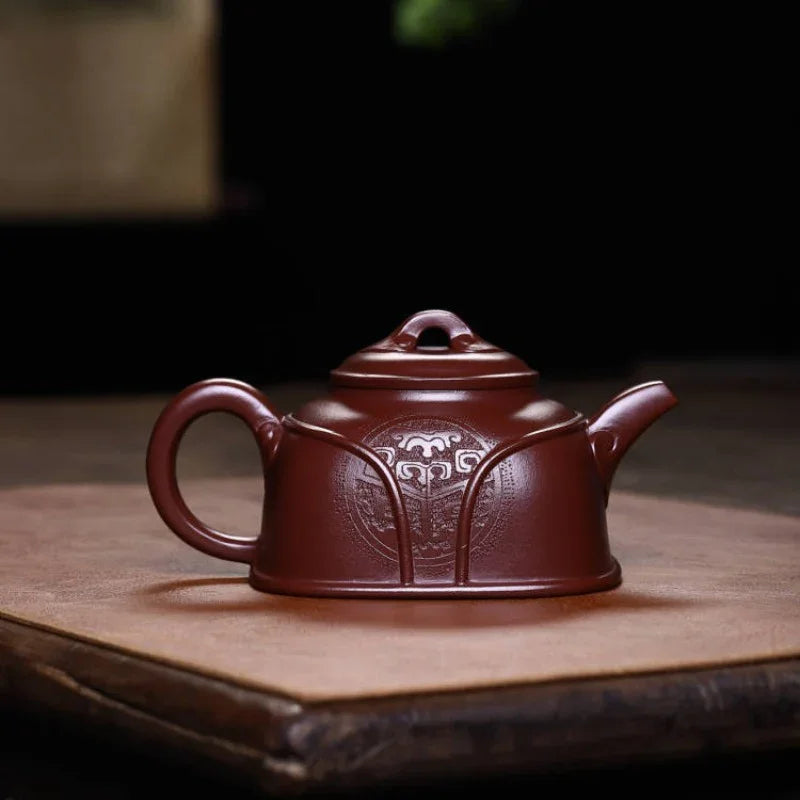 Teko Zisha Yixing Buatan Tangan Sepenuhnya [Ruyi Pot] (Di Cao Qing - 370ml)