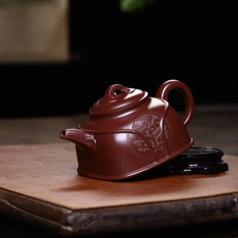Teko Zisha Yixing Buatan Tangan Sepenuhnya [Ruyi Pot] (Di Cao Qing - 370ml)