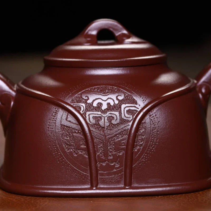Teko Zisha Yixing Buatan Tangan Sepenuhnya [Ruyi Pot] (Di Cao Qing - 370ml)