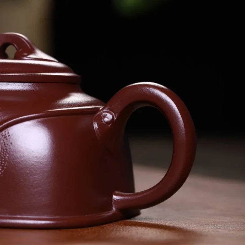 Teko Zisha Yixing Buatan Tangan Sepenuhnya [Ruyi Pot] (Di Cao Qing - 370ml)