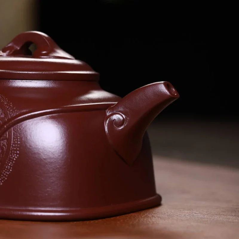 Teko Zisha Yixing Buatan Tangan Sepenuhnya [Ruyi Pot] (Di Cao Qing - 370ml)