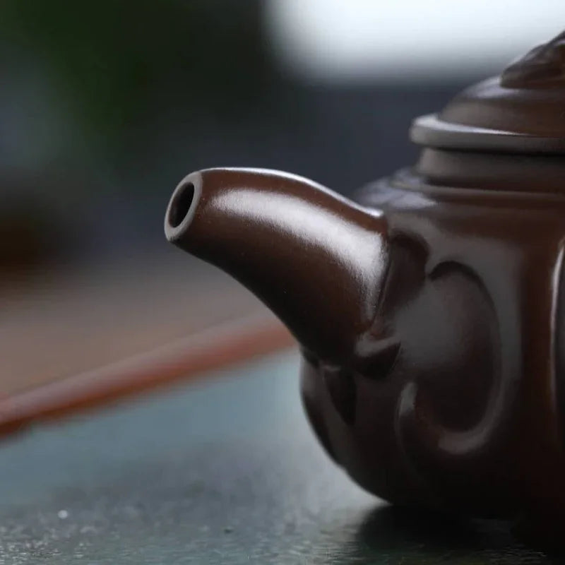 Teko Zisha Yixing Buatan Tangan Sepenuhnya [Ruyi Pot] (Lao Zi Ni - 175ml)