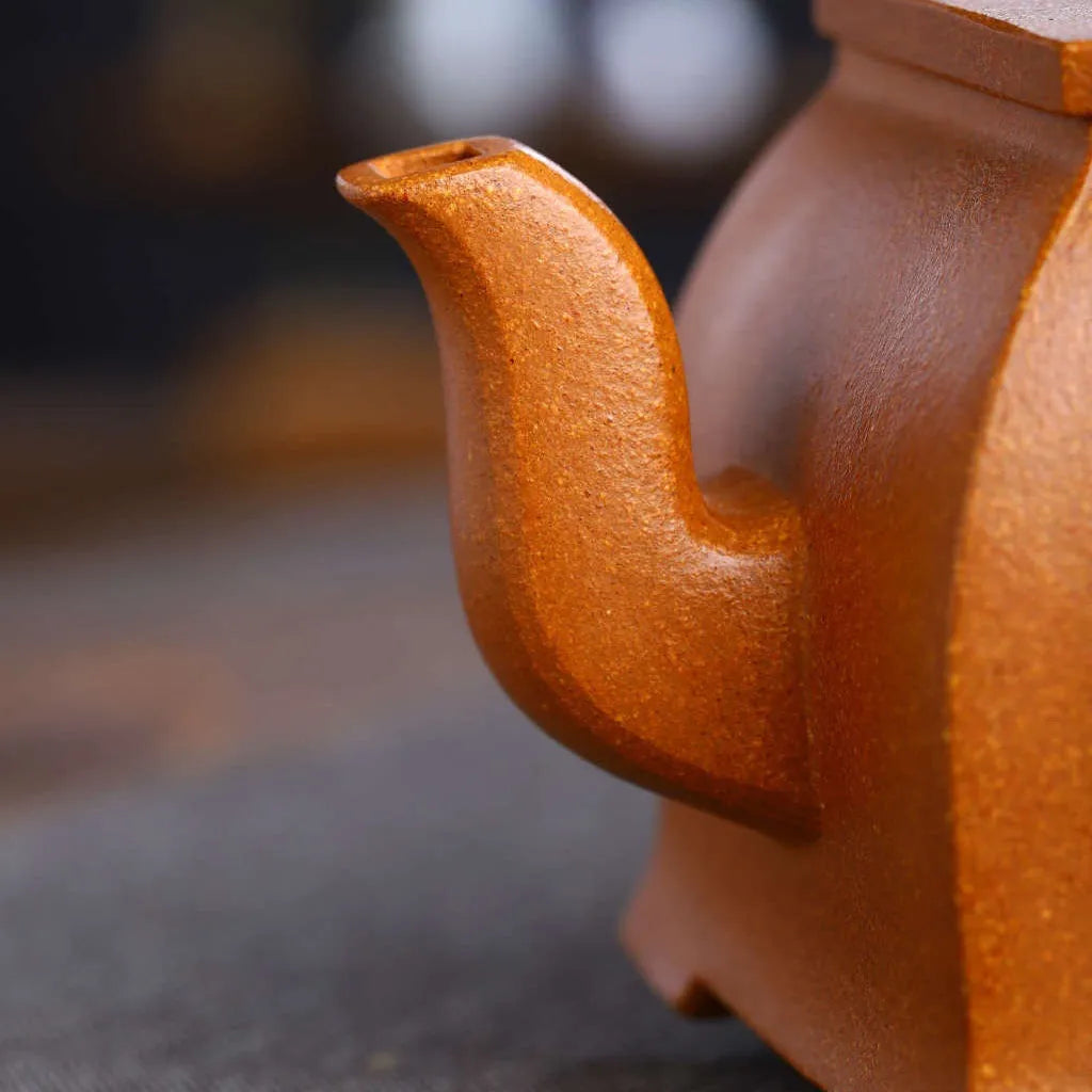 Full Handmade Yixing Zisha Teapot [Ruyi Sifang Pot] (Wucai Lao Duan Ni - 320ml) - YIQIN TEA HOUSE | yiqinteahouse.com | >300ml, full handmade zisha teapot, new arrival, teapot, teaware