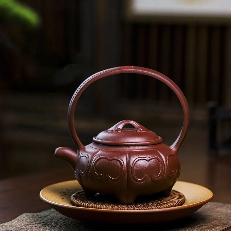 Full Handmade Yixing Zisha Teapot [Ruyi Tiliang] (Zi Ni - 380ml) - YIQIN TEA HOUSE | yiqinteahouse.com | >300ml, full handmade zisha teapot, new arrival, teapot, teaware